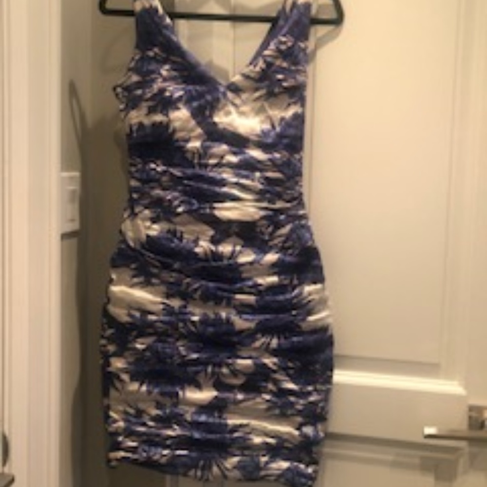 Nicole Miller rouched knee length dress
